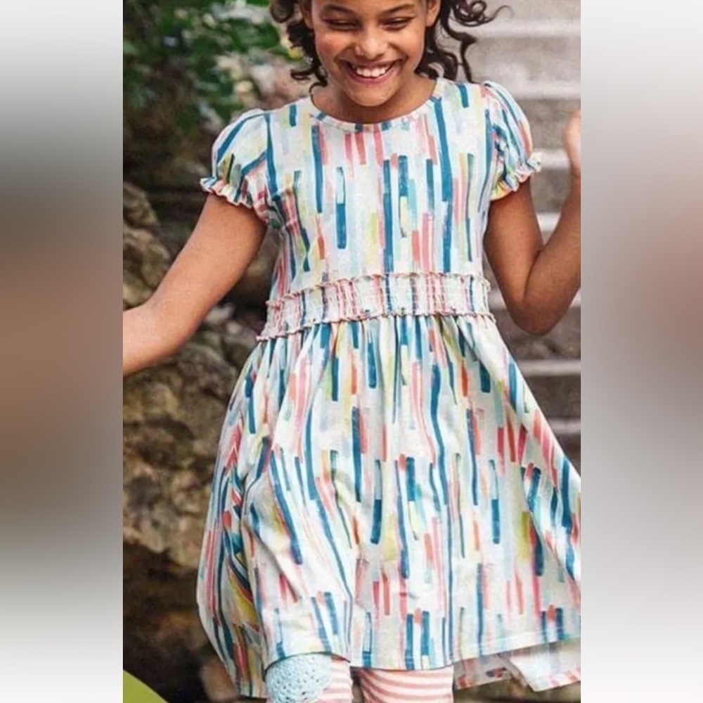 Girls Wildflowers clothing Best Day Ever Multi-stripe Dress size 14 NWOT *T13